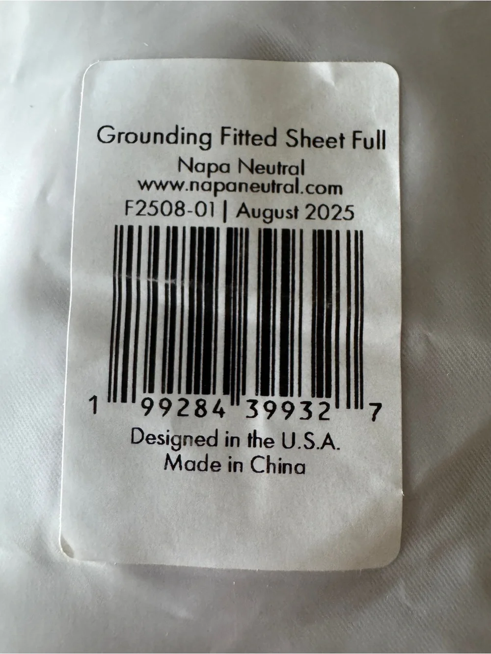 NEW Napa Neutral Full Size Grounding Fitted Sheet – Organic Cotton & Silver